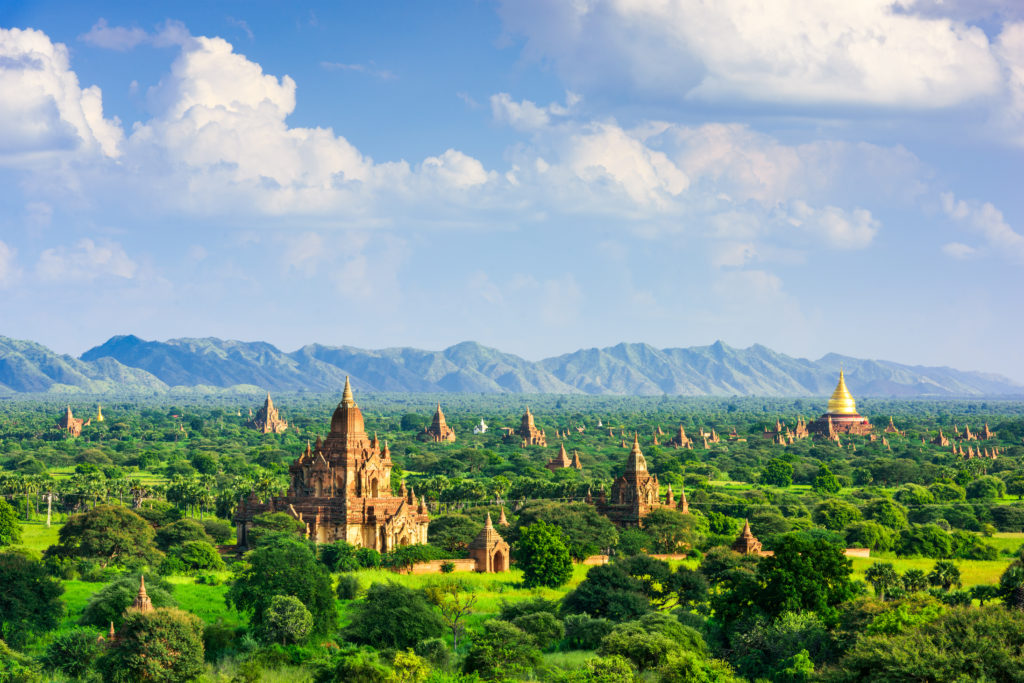 De tempelvlakte van Bagan