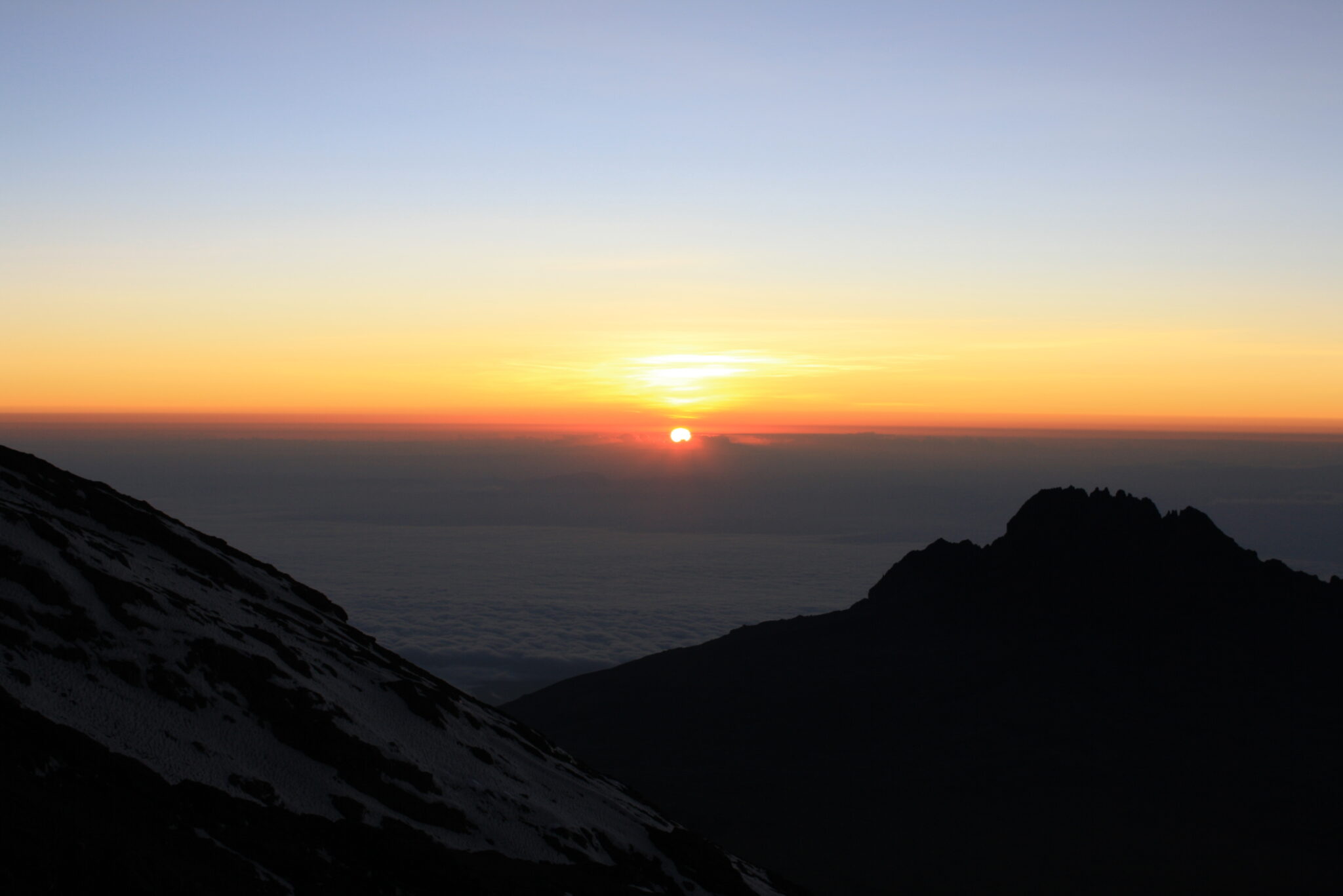 Kilimanjaro Lemosho Tanzania zonsondergang gebergte